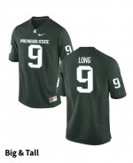 Men's Michigan State Spartans NCAA #9 Dominique Long Green Authentic Nike Big & Tall Stitched College Football Jersey KT32U64HC